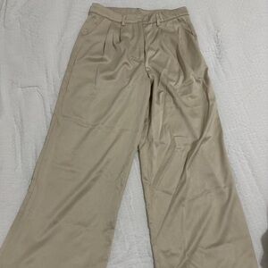 Princess Polly Beige Wide-Leg Trousers